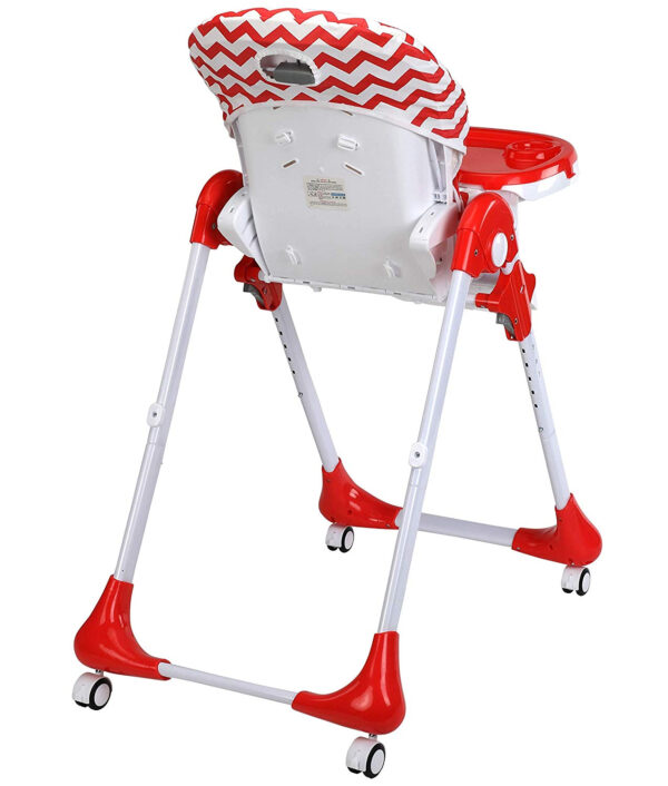 Luvlap Royal Highchair with Wheels - Red-30284