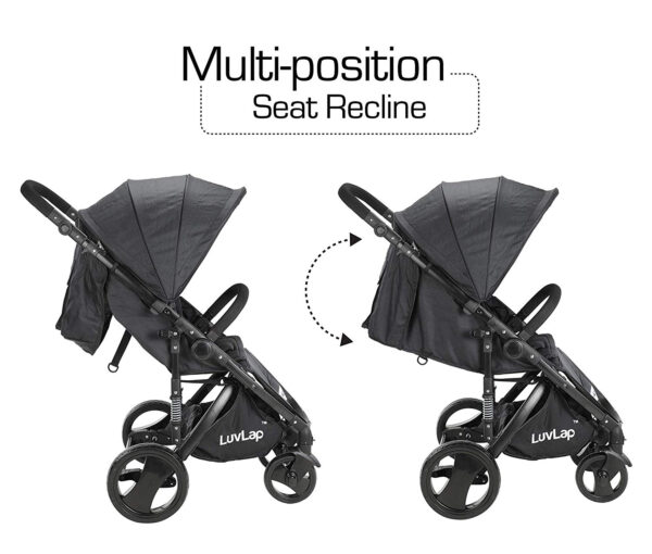 Luvlap Elegant Baby Stroller (18458) - Black-29935