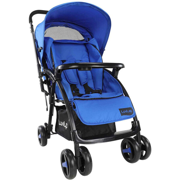 Luvlap Comfy Baby Stroller (18457) - Blue-0