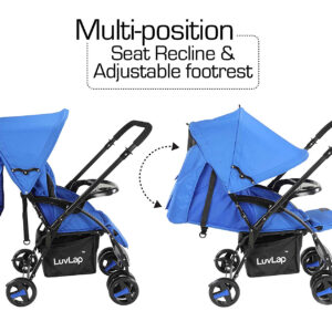 Luvlap Comfy Baby Stroller (18457) - Blue-29919