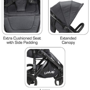 Luvlap Elegant Baby Stroller (18458) - Black-29931