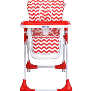 Luvlap Royal Highchair with Wheels - Red-30286