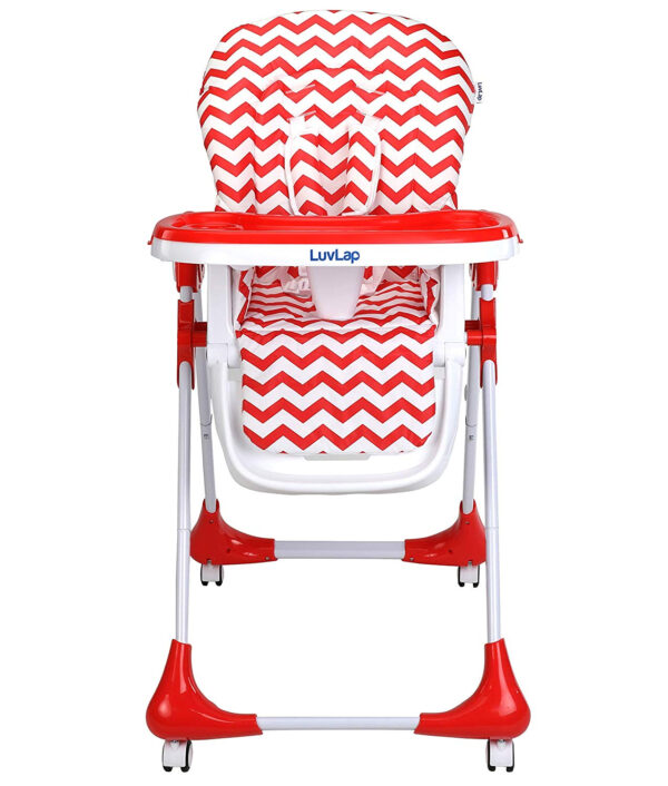 Luvlap Royal Highchair with Wheels - Red-30286