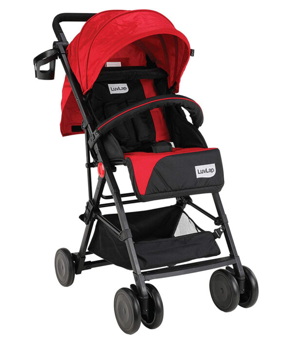 LuvLap Magic Stroller with Compact Tri-fold (18491) - Red-0