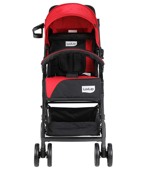 LuvLap Magic Stroller with Compact Tri-fold (18491) - Red-30044