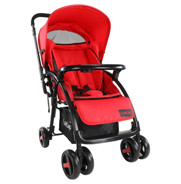 Luvlap Comfy Baby Stroller (18456) - Red-0