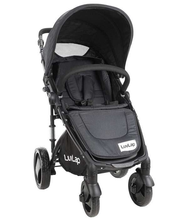 Luvlap Elegant Baby Stroller (18458) - Black-0