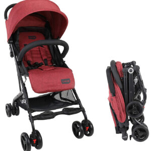 Luvlap Cruze Stroller Pram with Compact Tri-fold (18466) - Red-0