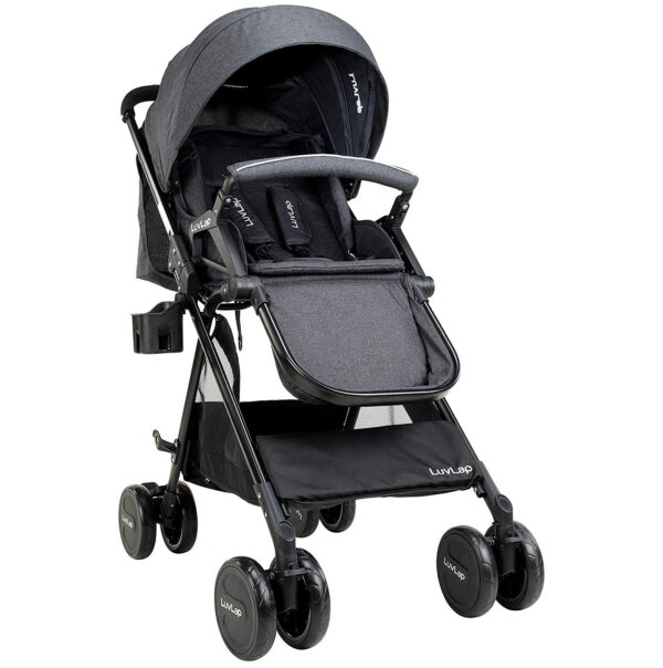 LuvLap Baby New Sports Stroller (18460) - Black-0