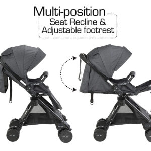 LuvLap Baby New Sports Stroller (18460) - Black-29687