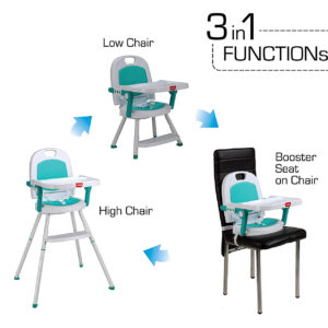 Luvlap Cosmos 3 in 1 high Chair (18495) - Green-30369