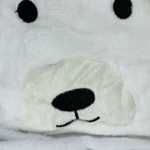 Baby Fleece Hooded Blanket - White-29333