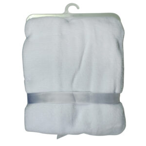 Baby Fleece Hooded Blanket - White-29332