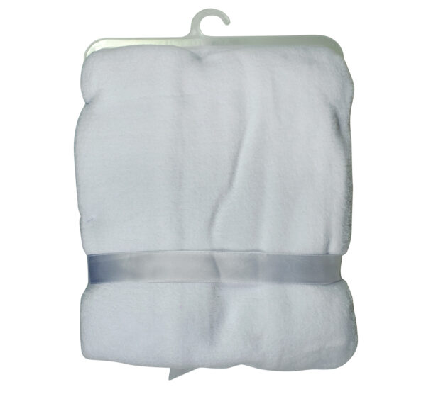 Baby Fleece Hooded Blanket - White-29332