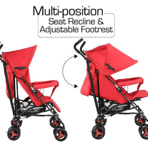 Luvlap Joy Baby Stroller Buggy (18471) - Red-30158