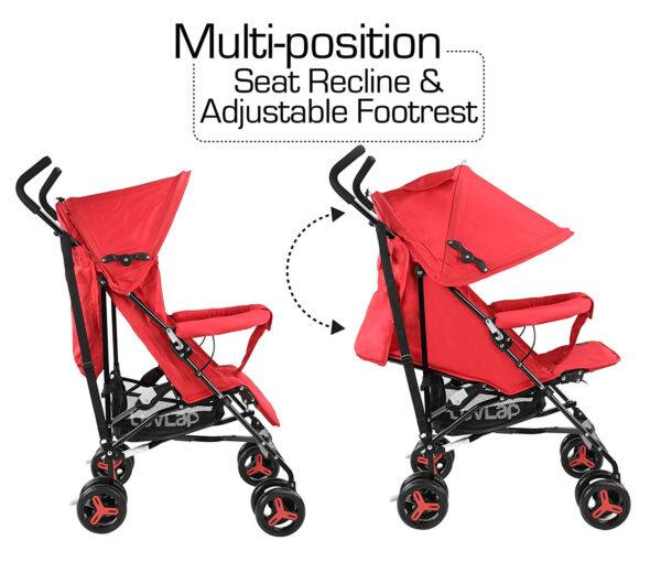 Luvlap Joy Baby Stroller Buggy (18471) - Red-30158