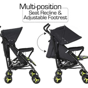 Luvlap Joy Baby Stroller Buggy (18472) - Black Printed-30178