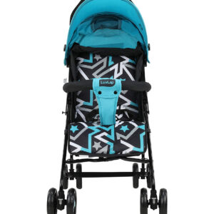 Luvlap Joy Baby Stroller Buggy (18473) - Printed Blue-30196