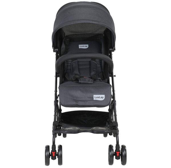 Luvlap Cruze Stroller Pram with Compact Tri-fold (18464) - Black-29750