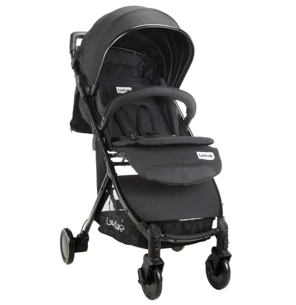 Luvlap Spark Baby Stroller Pram (18414) - Black-0