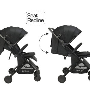 Luvlap Spark Baby Stroller Pram (18414) - Black-29875