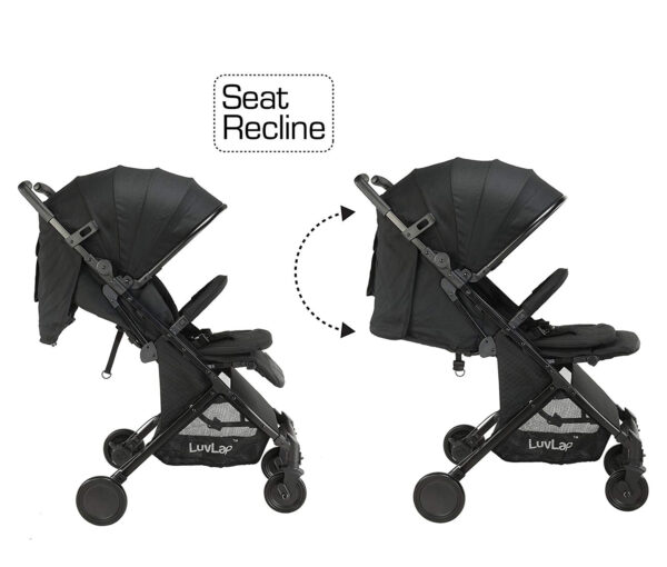 Luvlap Comfy Baby Stroller (18455) - Black-29883