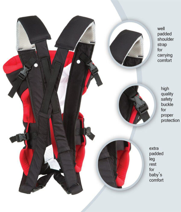 Luvlap Baby Carrier Blossom (18173) - Red/Black-29549