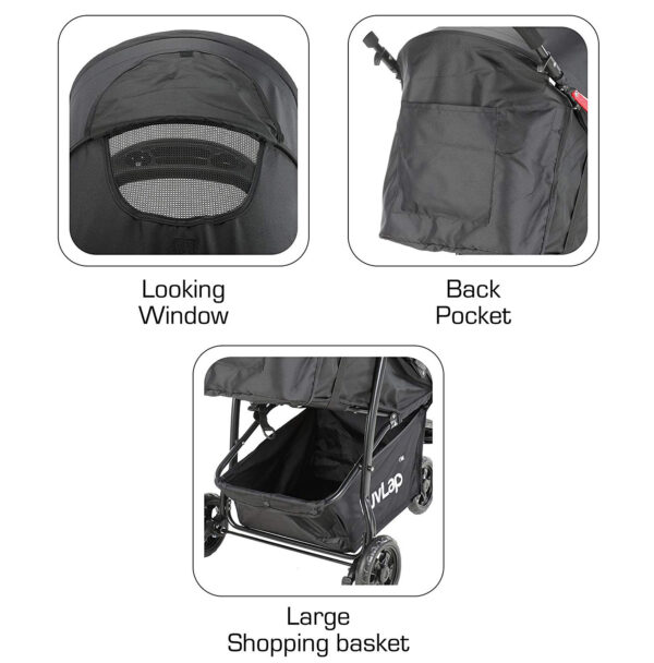 Luvlap Joy Baby Stroller Buggy (18470) - Black-30136