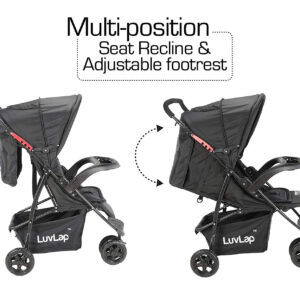 Luvlap Orbit Baby Stroller (18453) - Black-30122