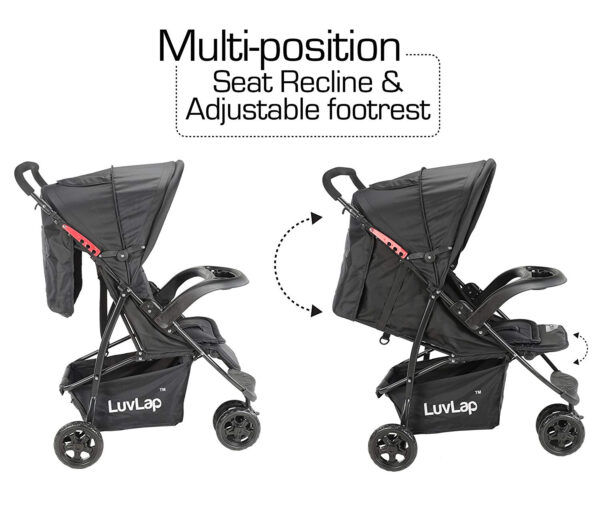 Luvlap Orbit Baby Stroller (18453) - Black-30122