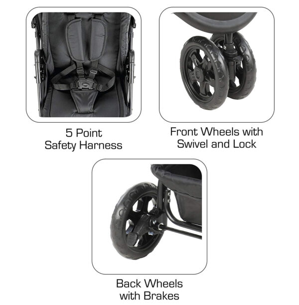 Luvlap Orbit Baby Stroller (18453) - Black-30123