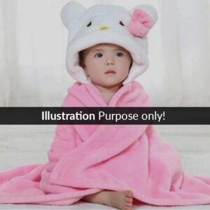 Baby Fleece Hooded Blanket - Pink-29337