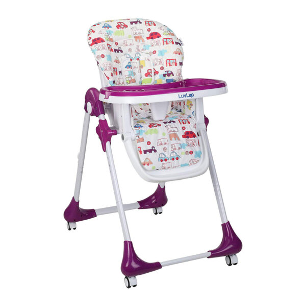 Luvlap Royal Highchair with Wheels - Purple-0