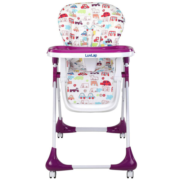 Luvlap Royal Highchair with Wheels - Purple-30301