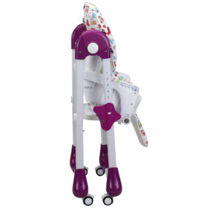 Luvlap Royal Highchair with Wheels - Purple-30304