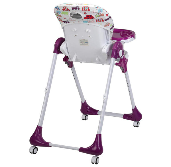 Luvlap Royal Highchair with Wheels - Purple-30306