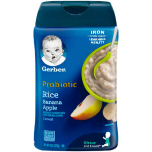 Gerber Probiotic Rice Banana Apple Baby Cereal - 227gm-0