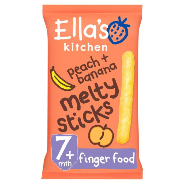 Ella's Kitchen Organic Melty Sticks, Peach & Banana - 20g-0