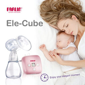 Farlin Ele Cube Electric and Manual Breast Pump - Pink-30465