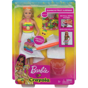 Barbie Crayola Rainbow Fruit Surprise Doll & Fashions Playset-31026