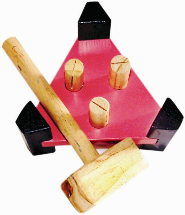 Kinder Creative Wooden Triangle Hammer & Peg-0