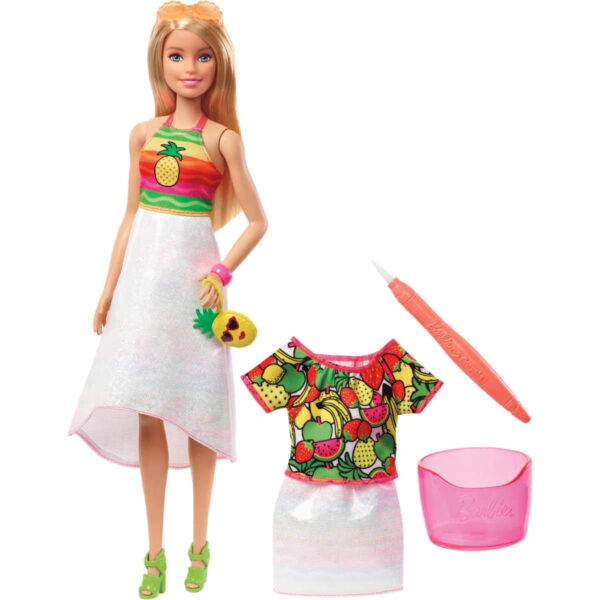 Barbie Crayola Rainbow Fruit Surprise Doll & Fashions Playset-0