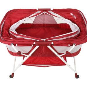 Luvlap Sunshine Baby Bed, Bassinet with Wheels (18362) - Red-30412