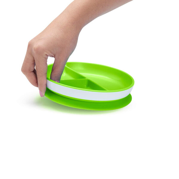 Munchkin Stay Put Divided Suction Plates - Blue/Green -30702