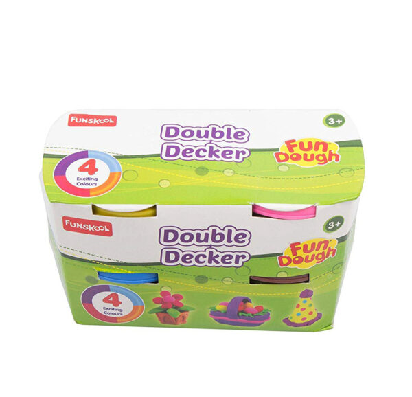 Funskool-Fun Dough Double Decker - Multi Colour-30737