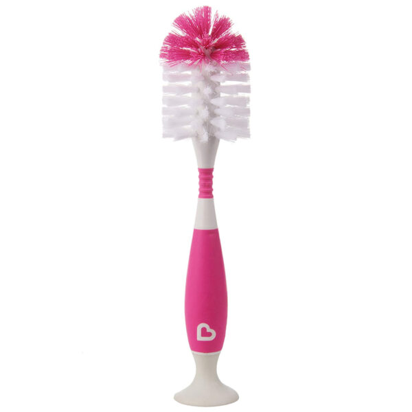 Munchkin Deluxe Bristle Bottle Brush - Pink-30544