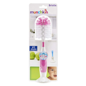 Munchkin Deluxe Bristle Bottle Brush - Pink-30546