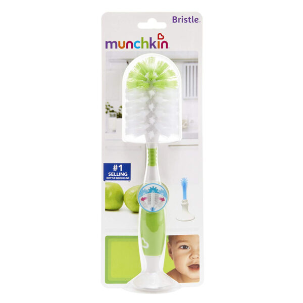 Munchkin Deluxe Bristle Bottle Brush - Green-30541