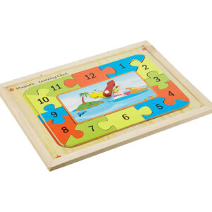 Kinder Creative Magnetic Clock Puzzle with Magnetic Base - Brown-31515