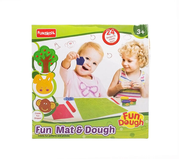Funskool-Fundough Fun Mat and Doh - Multi Colour-0